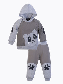 Костюм детский серыймеланж панда