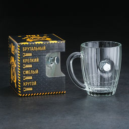 Кружка пивная Непробиваемая, стекло, 500 мл