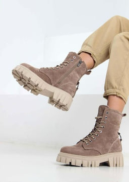 Ботинки 329.21153bе. серо коричневый замша / Шерсть