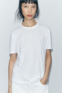 BASIC COTTON T-SHIRT - Zara фото 3