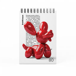 Цена за 4 шт. Блокнот на спирали ErichKrause Balloon Dog, А6, 80 листов, клетка_MIX-PACK  фото 5