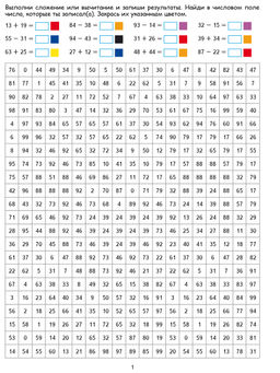 Математические раскраски. Сложение и вычитание в пределах 100 - Издательство Планета фото 3