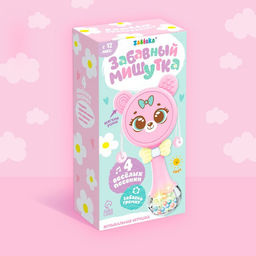 Музыкальная игрушка Забавный мишутка, звук, свет, цвет розовый - Zabiaka фото 10