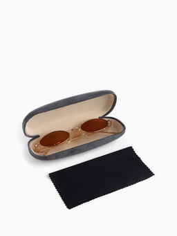 Футляр для очков на хлопушке, однотонный, размер 16×6×2 см, серый