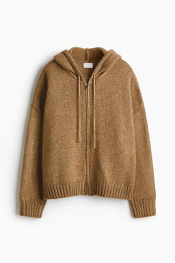 Chaqueta de punto con capucha y cremallera