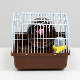 Клетка для грызунов Пижон, 27 х 21 х 17 см, коричневая фото 3