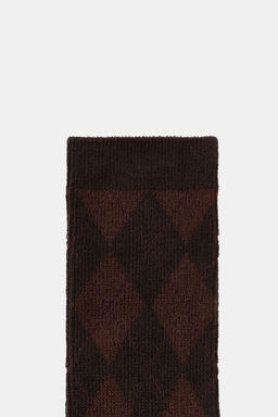 DIAMOND-PATTERN COTTON SOCKS - Zara фото 6