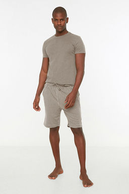Erkek Vizon Regular Fit _izgili _ortlu _rme Pijama Tak_m_TMNSS22EM0013 - Trendyolmilla фото 2