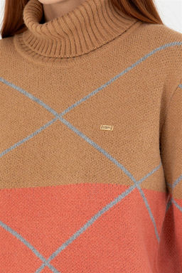 Женский свитер с высоким воротником песочного цвета Неожиданная скидка в корзине - U.s. polo assn фото 7