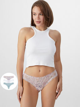 Трусы бразилиана женские в наборе, 3 шт