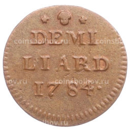 Монета 1/2 лиарда 1784 года Люксембург