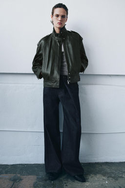 ZW COLLECTION LIMITED EDITION LEATHER BOMBER JACKET