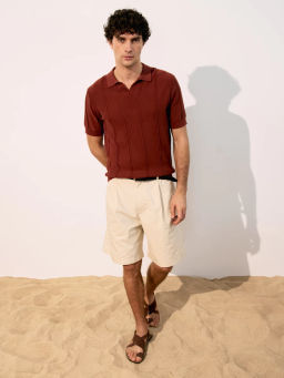 Джемпер поло фактурной вязки ZR2605043306-21 / Zarina