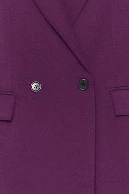 TRENDYOLMILLA Siyah Regular Astarl? Kruvaze Kapama Dokuma Blazer Ceket TWOSS20CE0059  фото 5