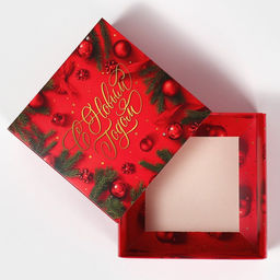 Коробка сборная Новогодние шары, 14 х 14 х 8 см - Дарите счастье фото 4