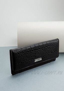Модель №PL-12 | кожа | крокодил | черный | К209-1 | 16657 - L-craft фото 4