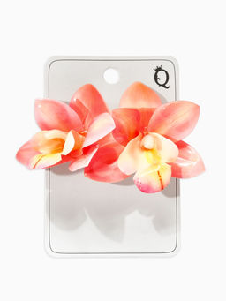 Серьги «Цветы Орхидеи», розовые