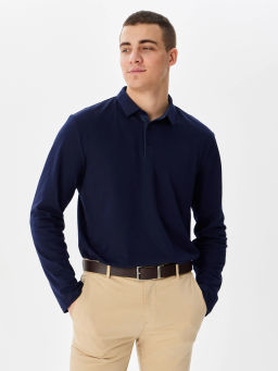 Джемпер мужской с воротником поло GREG G155-PO1246-SA5105 (синий)