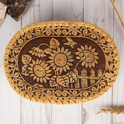 Шкатулка Подсолнух, 18х13х8 см, береста - Simaland фото 3