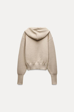 KNIT SWEATER WITH HOOD - Zara фото 16