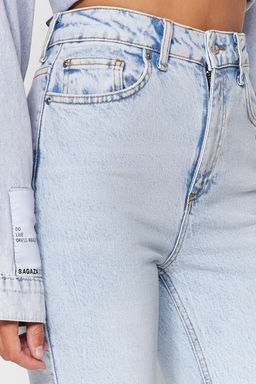 TRENDYOLMILLA Ac?k Mavi More Sustainable Yuksek Bel Flare Jeans TWOAW23JE00657  фото 9