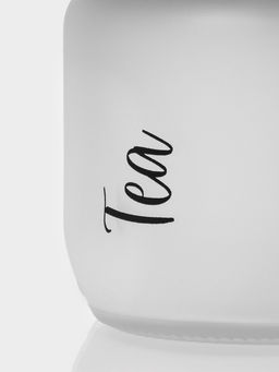 Банка для сыпучих Herevin Tea, 425 мл, стекло, белая