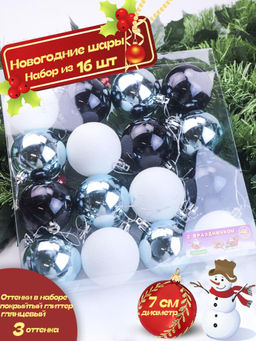 Новогодние Шары голубые 2024г