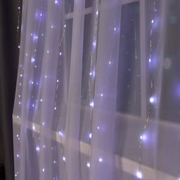 Гирлянда Занавес 2?3 м роса, IP20, серебристая нить, 450 LED, свечение белое, 8 режимов, 220 В - Luazon lighting фото 3