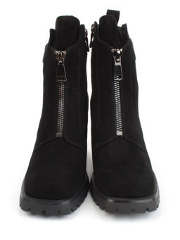 04-M3-L855 BLACK Ботильоны зимние женские (натуральная замша, натуральный мех) - Фабричный китай фото 7