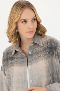 Женская серая рубашка с длинным рукавом - U.s. polo assn фото 2