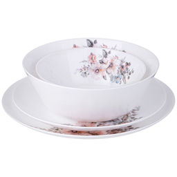НАБОР СТОЛОВЫЙ AGNESS FLOWER SYMPHONY 19ПР: 24СМ/21,5СМ/15СМ /19СМ  фото 3