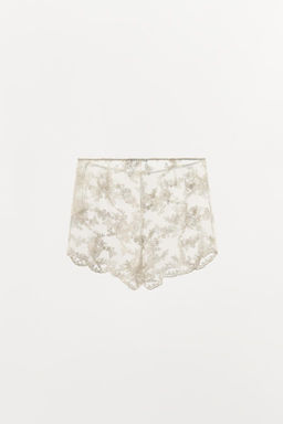 EMBROIDERED ORGANZA SHORTS - Zara фото 3