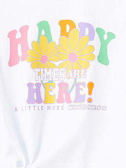 Bisiklet Yaka K?z ?ocuk Ti??rt - Waikiki фото 2