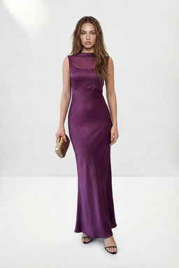 Kahverengi Duz Saten Maxi Abiye & Mezuniyet Elbisesi TPRSS26AE00168 - Trendyolmilla фото 6