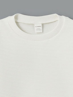 Bisiklet Yaka Basic Erkek ?ocuk Sweatshirt