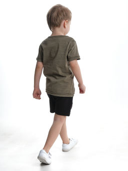 Комплект для мальчика детский сад UD 7886/22-9846 хаки/черный - Mini maxi фото 2