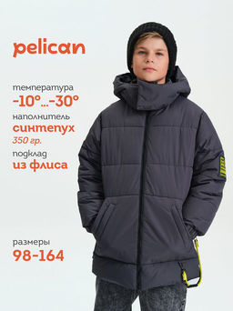 PELICAN, куртка для мальчиков, Темно-серый