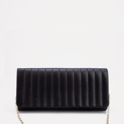 Сумка-клатч, отдел на клапане, цвет черный