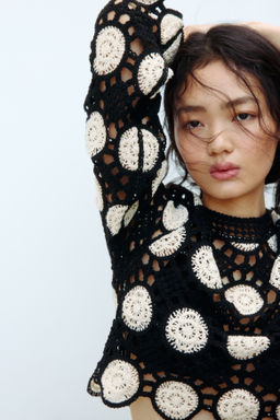Top en punto calado efecto crochet - H&m фото 5