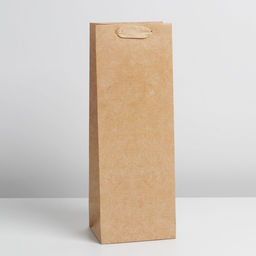 Пакет под бутылку Крафтовый, 13 x 36 x 10 см