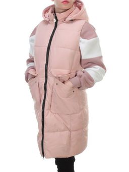 M21-01 PINK POWDER Длинный жилет без рукавов (холоффайбер) - Фабричный китай фото 4