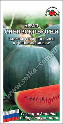 Арбуз Сибирские огни 0,5г (Золотая сотка Алтая)