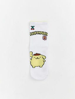 Pompompurin Desenli K?z ?ocuk Soket ?orap 3l?