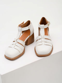 Босоножки 5036.23663bе.Вакса белый+коричневый