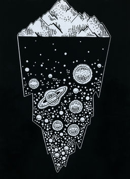 Hobbius GHPB-06 Набор для творчества Гравюра-блокнот 14 x 20 см Космический кот  фото 8