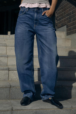 HIGH-WAIST TRF BARREL JEANS - Zara фото 2