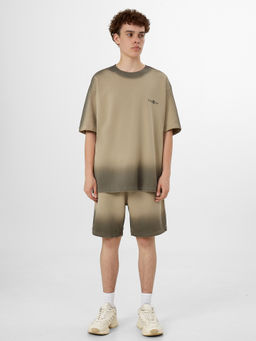 Комплект мужской коричневый: футболка и шорты