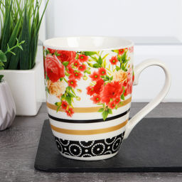 Кружка 400 мл Цветы / K5035 /уп 72/ микс 4 - ГалеонТрейд фото 2