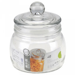 Банка стеклянная прижимная крышка Бочонок 0,5л, д11,3см, h9см, д/горла-8,3см, д/основания-9,5см (Китай) - Домашняя мода фото 3