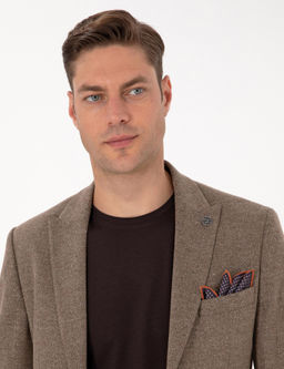 Kahverengi Slim Fit Bal_ks_rt_ Ceket